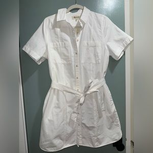 NWT Madewell White shirt dress
